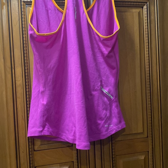Nike Dri-Fit Pink with Orange Running Racer Back Tank Top Size Medium - Picture 5 of 8